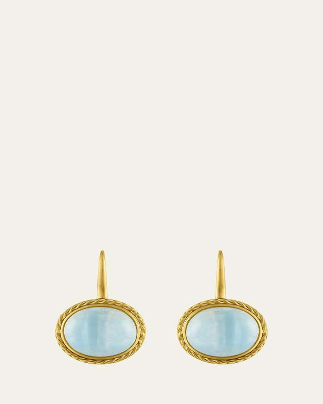Aquamarine Chorda Hook Earrings